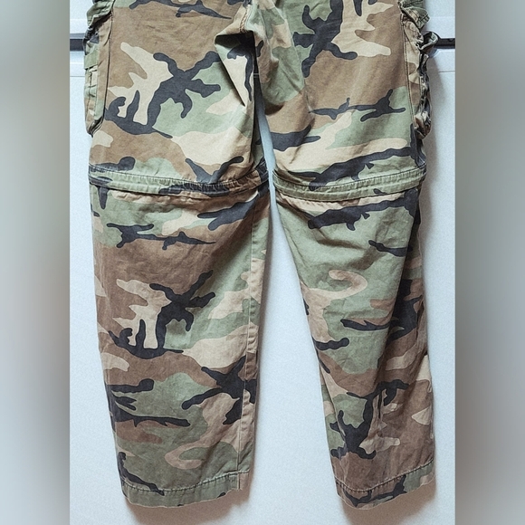 No Boundaries Men's Vintage Camo Cargo Zip Off Option Pants Pockets Sz 34" X 32" - Picture 8 of 12